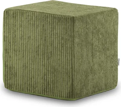 Produktbild von Ecopuf, Sitzhocker, Fußhocker aus Cordstoff, Quadratischer Hocker, 40x40cm