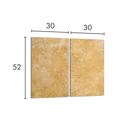 Obrázok produktu pre Ochranný sklenený plech na sporák 2x30x52 Bridlica