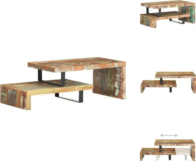 Imagen del producto de vidaXL Juego de 2 mesas auxiliares de madera maciza reciclada - Mesas auxiliares