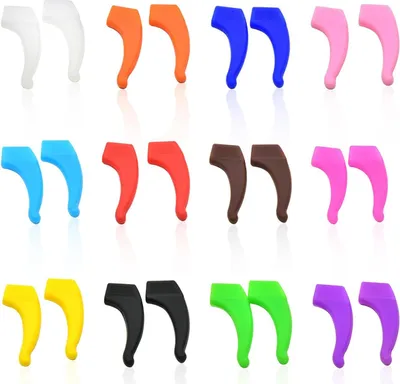 Produktbild von 12 Paar Brillenbügelspitzen, Buntes Brillenzubehör, Silikon-anti-rutsch-brillen, Brillen-ohrbügel Für Kinder, Brillen-ohrpolster
