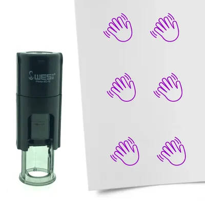 Produktbild von CombiCraft Selbstfärbender Stempel 'Winken' in der Farbe Lila, Ø10mm