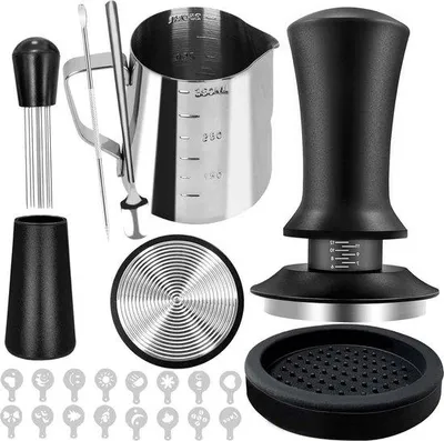 Produktbild von Famanu Kaffeetamperset 22-teilig - Espresso Tamper und Barista Zubehör