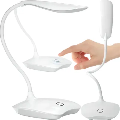 Produktbild von Schreibtischlampe LED Tischlampe mit Touch Dimmbare 3 Helligkeits Schreibtischleuchte Leuchte Büro Helligkeitsstufen Nachttischlampe Lesen Weiß Retoo