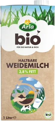 Produktbild von ArlaH Vollmilch 3.8 aus feiner haltbarerWeidenmilch 1000ml