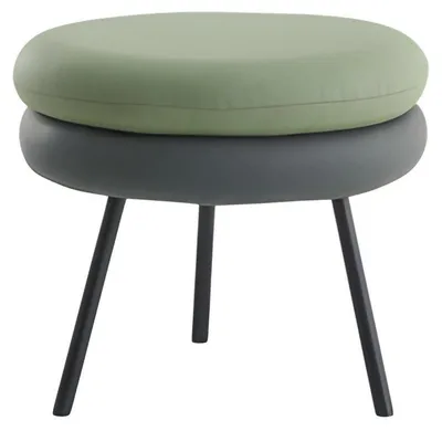 Produktbild von Runder Zweifarbiger Hocker Stilvoller Sitzhocker Wohnzimmer Möbel