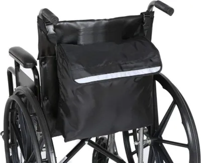 Produktbild von Rollstuhl-Hangtasche für Gehhilfen und Elektromobile - Windel Nasse Tasche Aufbewahrungstasche mit großer Kapazität Outdoor Kinderwagen Flasche Tasche (schwarz)