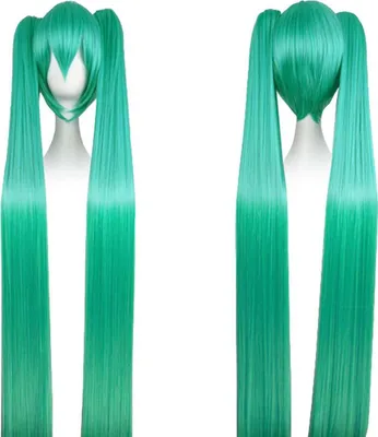 Obrázek produktu pro Cosplay paruka s velmi dlouhými copy pro fanoušky Hatsune Miku | 130cm | Barva: zelená