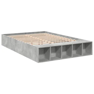 Produktbild von Bettgestell Betongrau 135x190 cm Holzwerkstoff