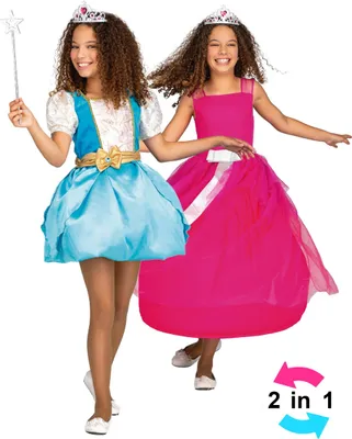 Produktbild von 2 in 1 magisches Prinzessinnenkostüm für Mädchen 10-12 Jahre (140-152 cm)