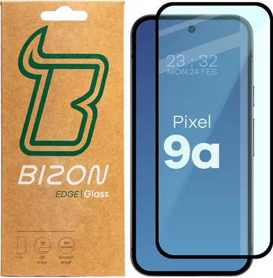 Produktbild von Szkło hartowane Bizon Glass Edge 2 do Google Pixel 9a, czarna ramka