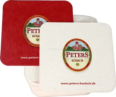 Produktbild von Peters Kölsch Bierdeckel Untersetzer 70er Packung