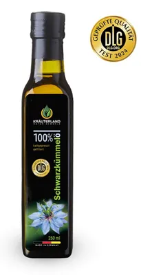 Produktbild von Kräuterland Premium Schwarzkümmelöl 250ml gefiltert, kaltgepresst