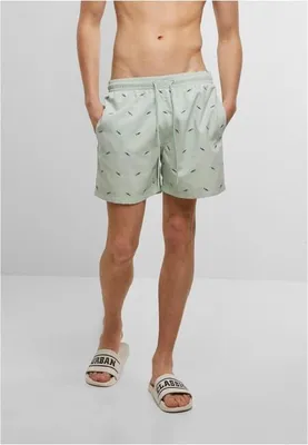 Obrázek produktu pro Pánské kraťasy Urban Classics Embroidery Swim Shorts frotmint/vintageblue - 5XL