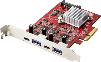 Produktbild von Renkforce RF-4679642 2+2 Port USB 3.2 Gen 2 Controllerkarte USB-A (USB 3.2 Gen 2), USB-C® PCIe