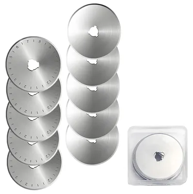 Productafbeelding van 10 Stuks Reservemessen voor Rolsnijder, 45 mm, Stalen Rolsnijder met Doos
