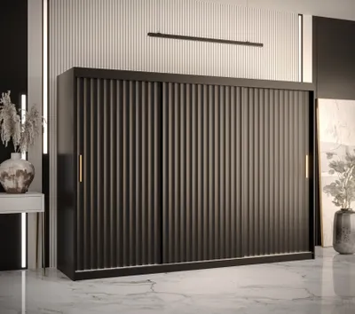 Produktbild von Kleiderschrank RADKIN 1 – Breite 250 cm, schwarz