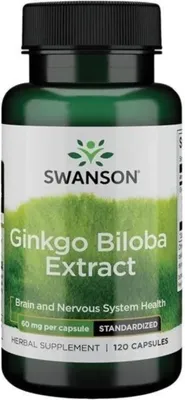 Productafbeelding van Swanson Dietary supplements Ginkgo Biloba Extract 60 MG, BI7428