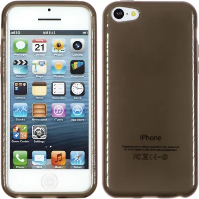 Produktbild von PhoneNatic Case kompatibel mit Apple iPhone 5c - schwarz Silikon Hülle transparent + 2 Schutzfolien