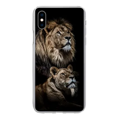 Produktbild von MuchoWow® Handyhülle Schutzhülle Hülle für iPhone Xs Löwe - Löwin - Porträt Silikon Softcase Handy Hülle - Handytasche