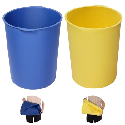 Imagen del producto de VEVOR, inserto de silicona para cubo, 18,9 L, apto para la mezcla de concreto, reutilizable, ideal para mezclar mortero de lecho fino, pintura, concreto y resina epoxi, forro para cubo, apto para uso alimentario, 2 unidades, azul/amarillo