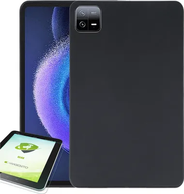 Produktbild von Für Xiaomi Pad 7 TPU Silikon Tablet Hülle Cover Tasche Etuis Cover + H9 Hart Glas