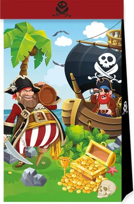 Produktbild von PIRATEN Papiertüten Pirateninsel 4 St.