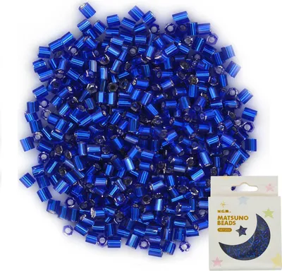 20g japanische Rocailles Glasperlen sechseckig 11/0 2mm, königsblau