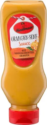 Produktbild von Orangen-Senf Sauce von Händlmaier 225ml in der Squeezeflasche