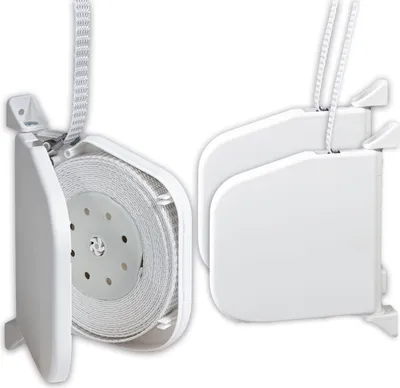 Immagine prodotto di 2 x INOVATEC avvolgitore a cinghia per tapparelle bianco con cerniera mini da 5,5 m