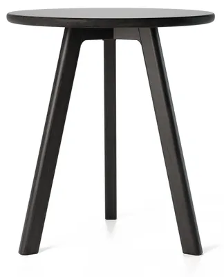 Imagen del producto de Mesa auxiliar redonda de madera con un diseño minimalista