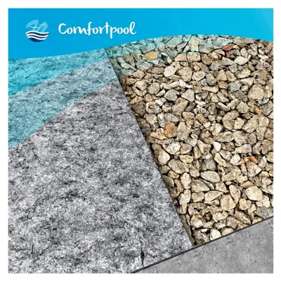 Produktbild von Bodenvlies für Pools | Maße 360 × 260 cm | 200 g/m² | Unterlegvlies zur Schutz- und Isolierung des Poolbodens
