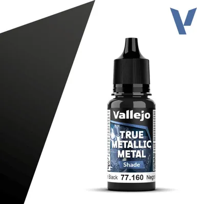 Produktbild von Vallejo Obsidian Black 18 ml - True Metallic Metal Shade
