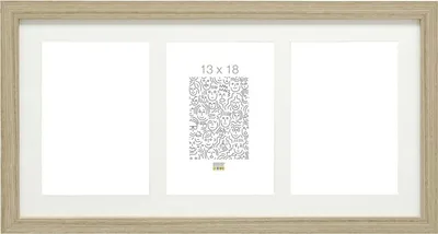 Produktbild von Deknudt S66KB3 Galerie   3x13x18 Holz naturfarbe mit Passepartout