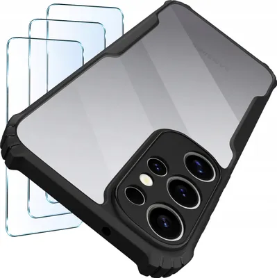 Zdjęcie produktu dla Etui do Samsung S25 Ultra Pancerne Przeźroczyste Silikonowe|zestaw 3x szkło