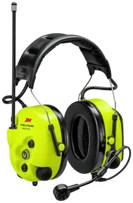 Gehörschutz-Kopfhörer mit PMR-Funk, 32 dB, Kopfbügel, hellgelb