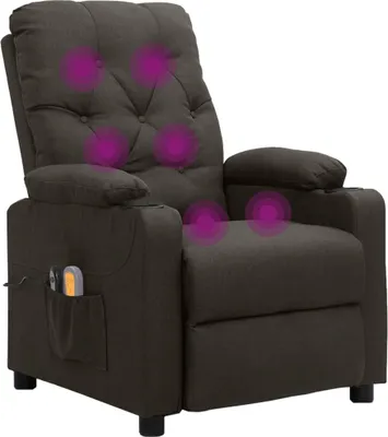 Obrázok produktu pre masážne kreslo vidaXL Electric Taupe Fabric