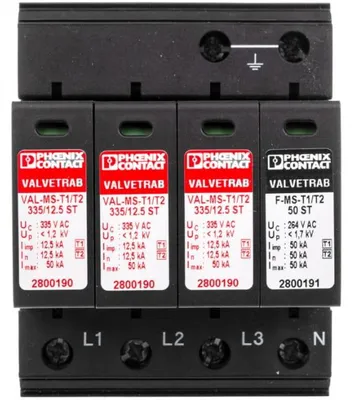 Produktbild von Phoenix Contact 2800184, 240 V, Schwarz, Polyamid, IP20, 638 g, 71,2 mm