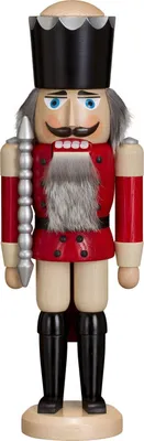 Produktbild von König lasiert rot (38cm) Nussknacker von Seiffener Volkskunst