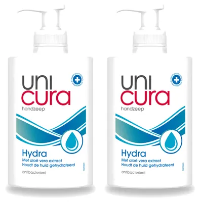 Zdjęcie produktu dla 2 sztuki płynnego mydła Unicura Hydra – nawilżające – 250 ml – zestaw ekonomiczny