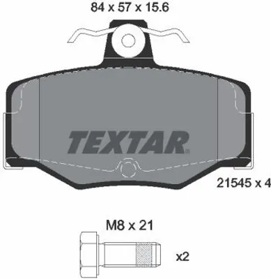 Produktbild von Textar Bremsbeläge hinten für Nissan Almera Primera 1,5-2,2 +dCi 16V ohne Sensor