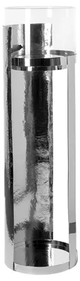 Produktbild von MANIAC Säule/Windlicht - H.102cm x D.30cm - silber - Edelstahl /Glas