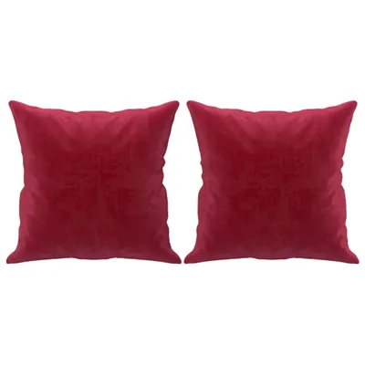 Immagine prodotto di Cuscini Decorativi 2 pz Rosso Vino 40x40 cm in Velluto