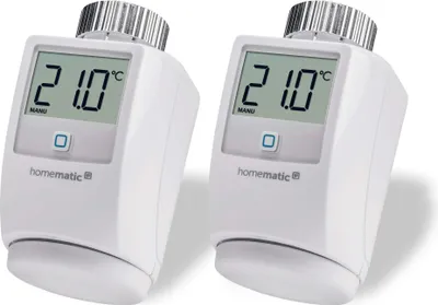 Produktbild von Homematic IP Smart Home 2er-Set Heizkörperthermostat HmIP-eTRV-2 Sparset