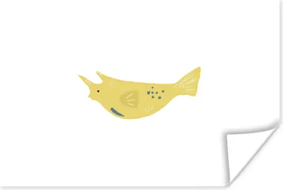 Produktbild von MuchoWow® Poster Fisch - Meer - Gelb - Aquarell 120x80 cm - Bilder