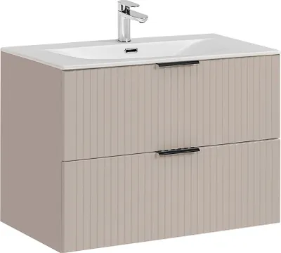 Produktbild von Waschtisch 80.2cm Adriel mit 2 Schubladen, Beige