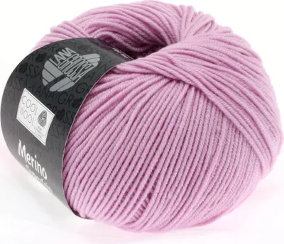 Immagine prodotto di Lana Grossa COOL WOOL 50 g di filato per maglieria di facile manutenzione in Lana extrafine 95 colori Colore 580 - rosa lilla