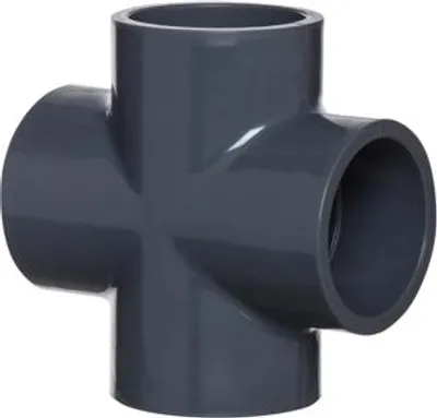 Obrázek produktu pro PVC tvarovka - Kříž 90° 50 mm, 4x lepený spoj