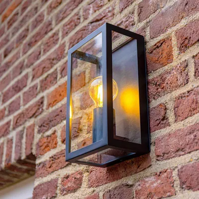 Image de HOFTRONIC - Applique murale LED 8W IP44 E27 Noir Dimmable
