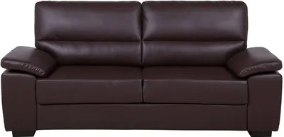 Produktbild von BELIANI Sofa Braun Kunstleder 3-Sitzer Zeitgenössisch Wohnzimmer