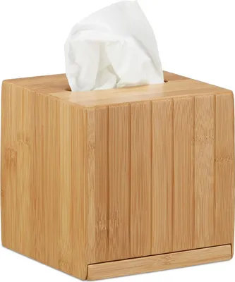 Productafbeelding van Famanu servetendoos, natuurlijk design - 14 x 14 x 14 cm